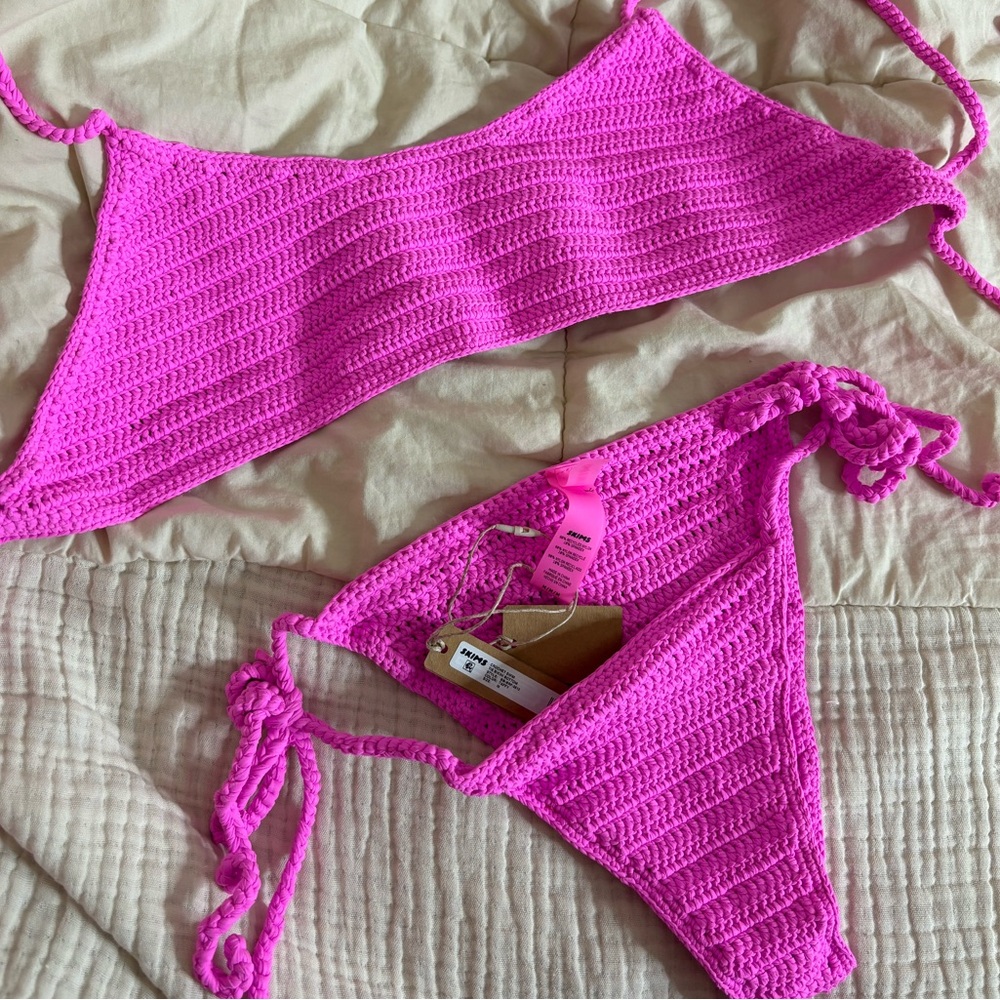 skims taffy crochet bikini